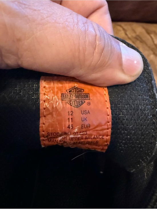 Harley-Davidson Black Leather Ankle Motorcycle Boots 12